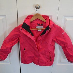 Girl's Hot Pink Jacket Shell or Rain Coat from Columbia